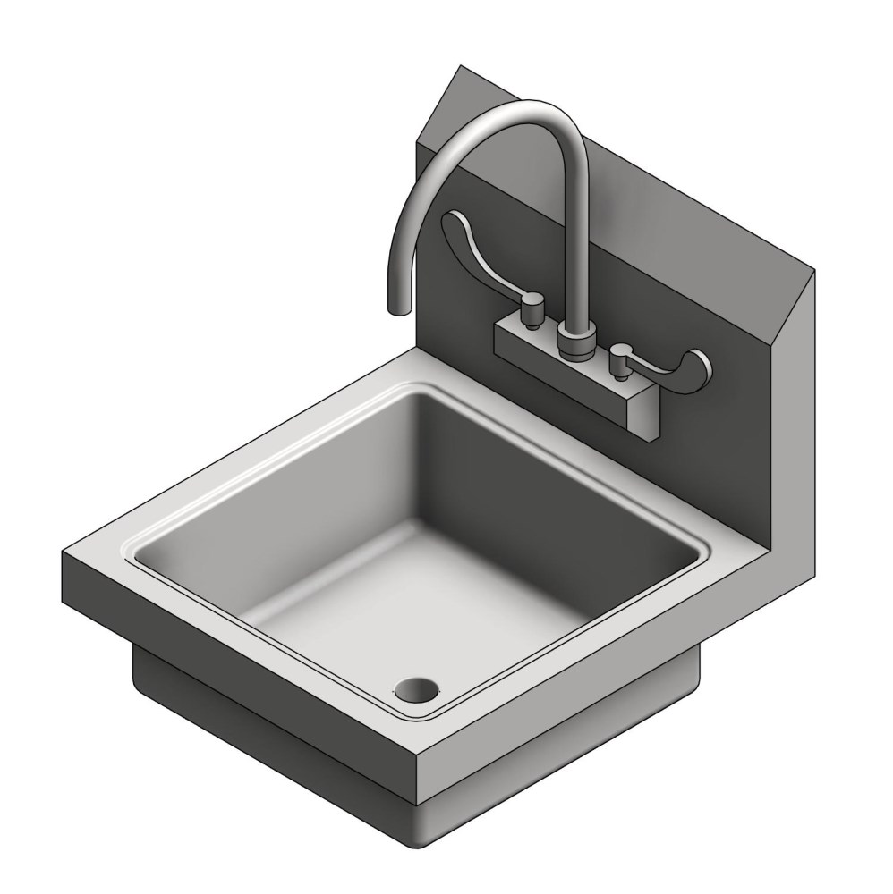 Free Sinks Revit Download Handwash Sink BIMsmith Market